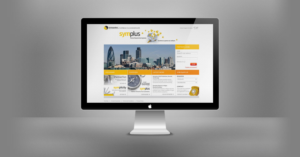 Symplus - Symantec Rewards Website Design