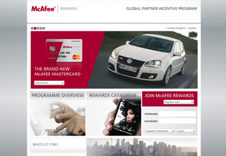 McAfee Rewards Website Design